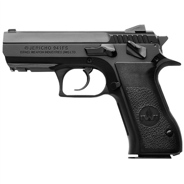 Picture of  Iwi US J941fs910 Jericho 941 Fs9 9Mm Luger Caliber With 3.80" Barrel, 10+1 Capacity, Black Steel With Picatinny Rail & Beavertail Frame, Serrated Black Steel Slide, & Black Polymer Grip