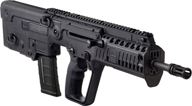 Picture of  Iwi US Xb16l Tavor X95 5.56X45mm Nato Caliber With 16.50" Barrel, 30+1 Capacity, Black Metal Finish, Black Fixed Bullpup Stock & Polymer Grip Left Hand