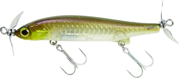 Picture of Jackall Lures I-Prop Twin Prop Topwater Bait, 3", 0.3 Oz, IS Ghost Minnow, Sinking