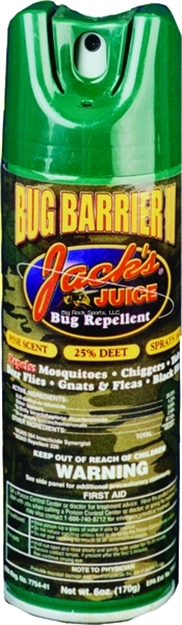 Picture of Jacks Juice Bug Barrier II Insect Repellent, Pine Scent, 6 OZ Aerosol, 25% Deet