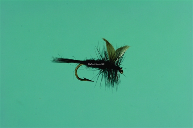 Picture of Jackson Cardinal Dry Fly, #12, Black Gnat-Black Tail