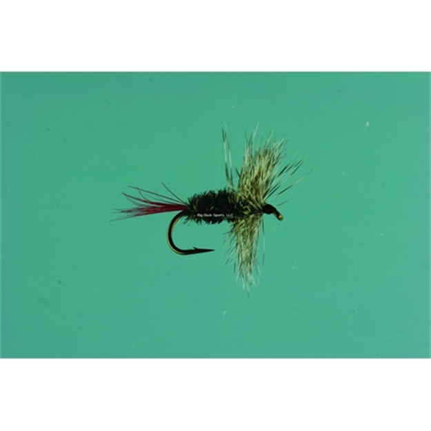 Picture of Jackson Cardinal Dry Fly, #14, Grizzly Hackle Peacock