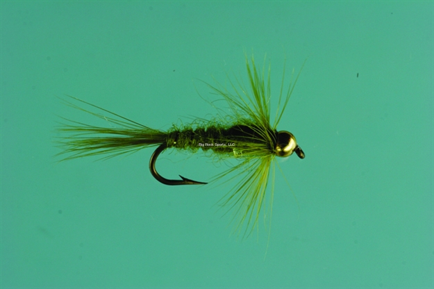 Picture of Jackson Cardinal Nymph Fly, #14, Beadhead Green Drake