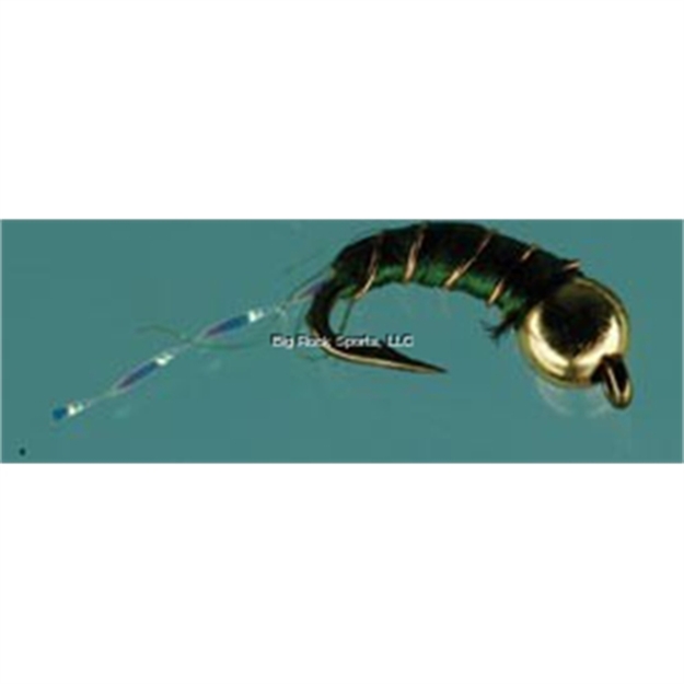 Picture of Jackson Cardinal Nymph Fly, #18, Zebra Nymph Green