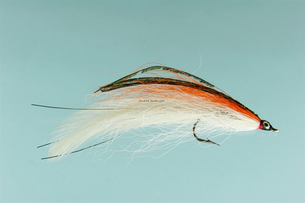 Picture of Jackson Cardinal Saltwater Fly, 1/0, Orange & White Deceiver