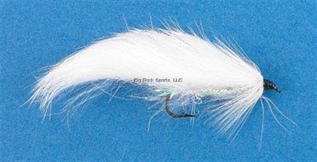 Picture of Jackson Cardinal Streamer Fly #6, White Zonker