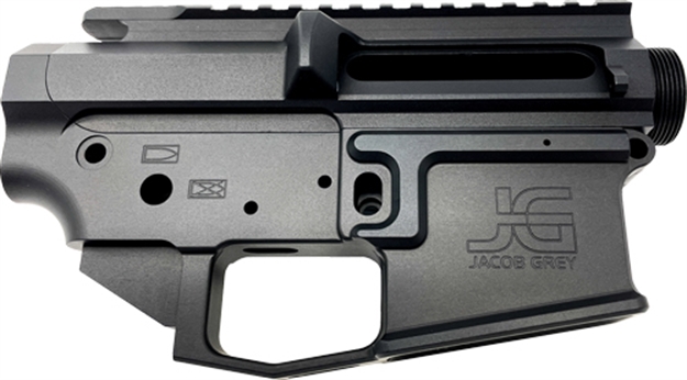Picture of Jacob Grey Custom Grey Ar15 Jg15 Billet Upper/Lower Receiver Set Blk! 850030294043