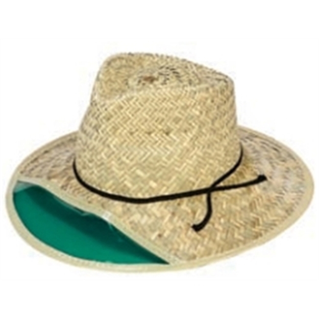 Picture of Jafari Hats Straw Hat W/Grn Visor