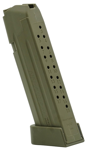 Picture of Jagemann 12351 Jag 17 Magazine Compatible With G17 18 RD Round Polymer Green Finish
