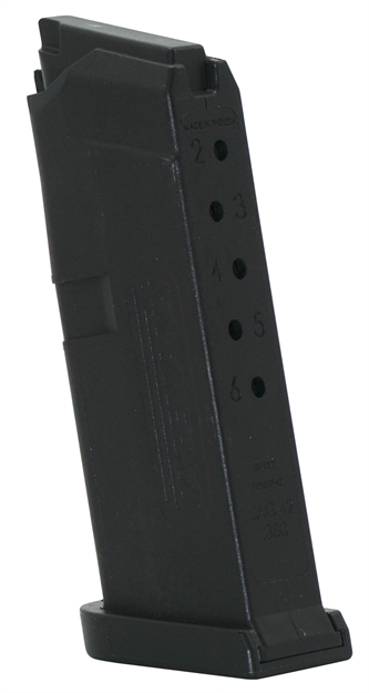 Picture of Jagemann 12358 Jag 42 Magazine Compatible With G42 6 RD Round Polymer Black Finish