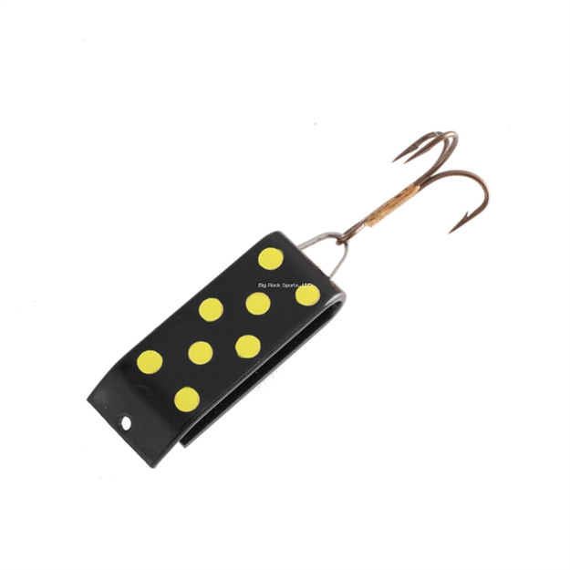 Picture of Jake's Spin-A-Lure Spoon, 1 3/8", 1/4 Oz, SZ 6 Hook, Black With Yellow Dots