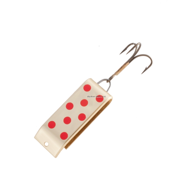 Picture of Jake's Spin-A-Lure Spoon, 1 3/8", 1/4 Oz, SZ 6 Hook, Gold With Red Dots