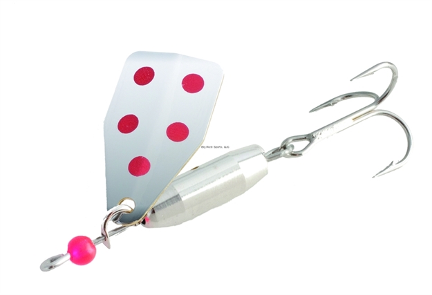 Picture of Jake's Stream-A-Lure Spinner, 1/6 Oz, SZ 8 Hook, Silver With Red Dots