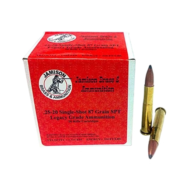 Picture of Jamison 2520Ss-87Leg Legacy Grade 25-20 Single Shot 87 GR Spitzer 20 Bx/ 10 CS