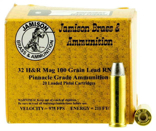 Picture of Jamison 32Hrm100pin Pinnacle Grade 32 H&R Magnum 100 GR Rnfp 20 Bx/ 10 CS