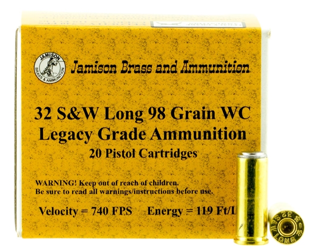 Picture of Jamison 32Swl98leg Legacy Grade 32 Smith & Wesson Long 98 GR Wadcutter 20 Bx/ 10 CS