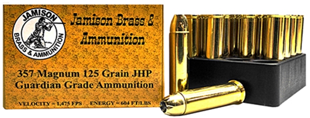 Picture of Jamison 357Mag125grd Guardian Grade 357 Magnum 125 GR Jacketed Hollow Point 20 B