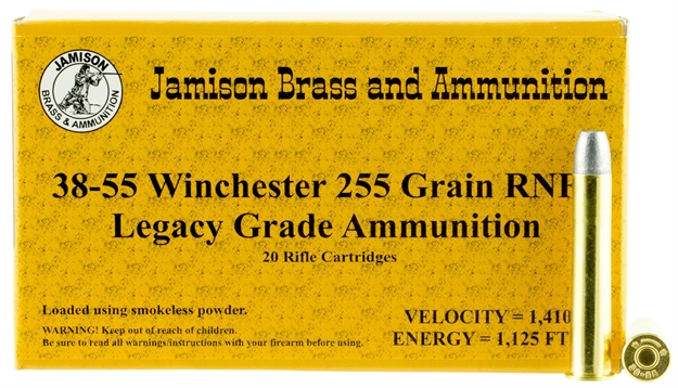 Picture of Jamison 3855255Leg Legacy Grade 38-55 Winchester 255 GR Round Nose Flat Point 20 Bx/ 10 CS