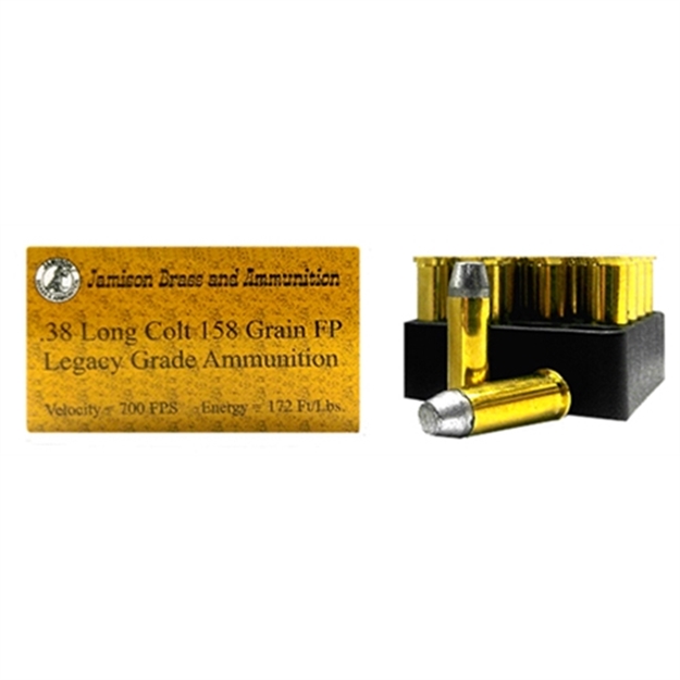 Picture of Jamison 38Lc158leg Legacy Grade 38 Long Colt 158 GR Flat Point 20 Bx/ 20 CS