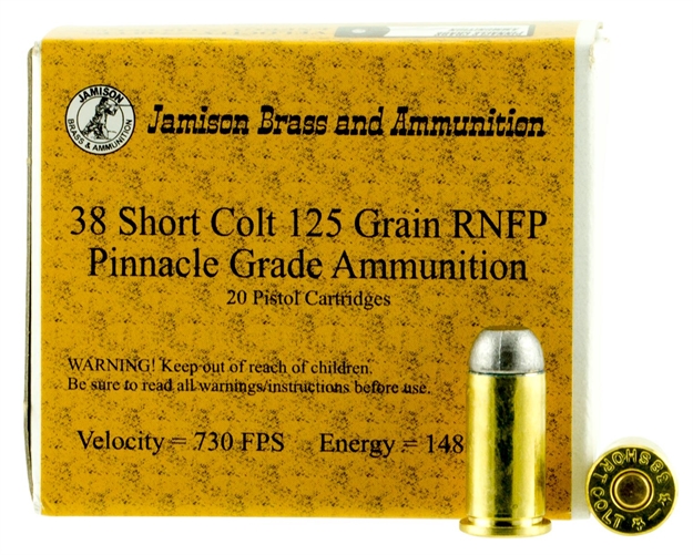 Picture of Jamison 38Sc125rnfp Pinnacle Grade 38 Short Colt 125 GR Round Nose Flat Point 20
