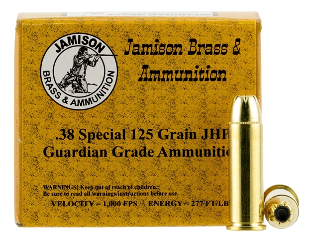 Picture of Jamison 38Sp125grd Guardian Grade 38 Special 125 GR Jacketed Hollow Point 20 Bx/