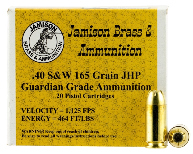 Picture of Jamison Ammo .40Sw 165Gr. Jhp 20-Pack