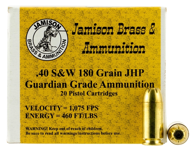 Picture of Jamison 40Sw180grd Guardian Grade 40 Smith & Wesson 180 GR Jacketed Hollow Point