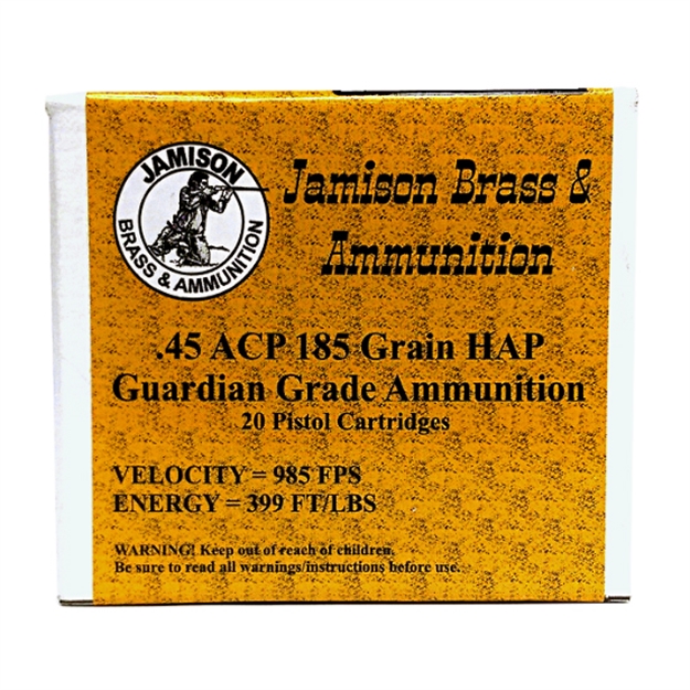 Picture of Jamison 45Acp 185Gr Hap 20/10