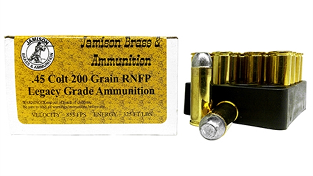 Picture of Jamison 45Lc200leg Legacy Grade 45 Colt (Lc) 200 GR Round Nose Flat Point 20 Bx/