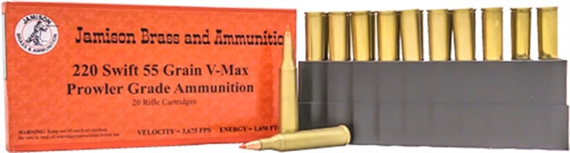 Picture of Jamison Ammo .220 Swift 55Gr. Hornady V-Max 20-Pk