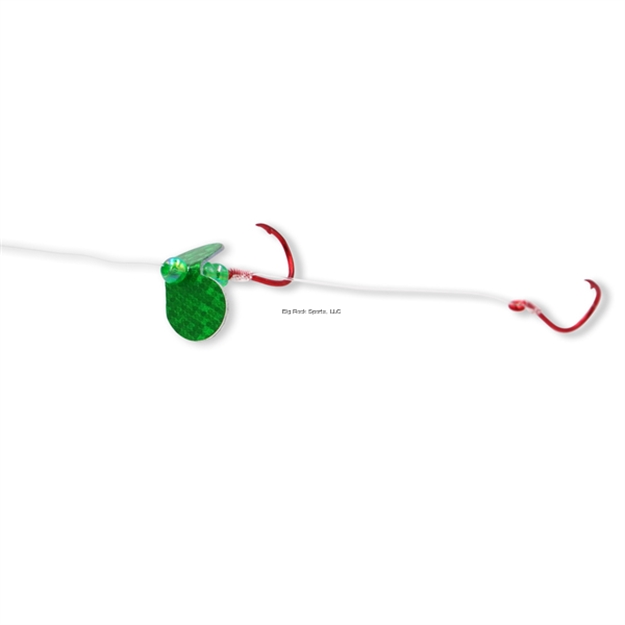 Picture of JB Lures 2 Hook Back TO Back Rig Small-Green Glitter 6/Cd
