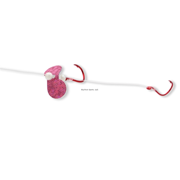 Picture of JB Lures 2 Hook Back TO Back Rig Small-Pink Glitter 6/Cd