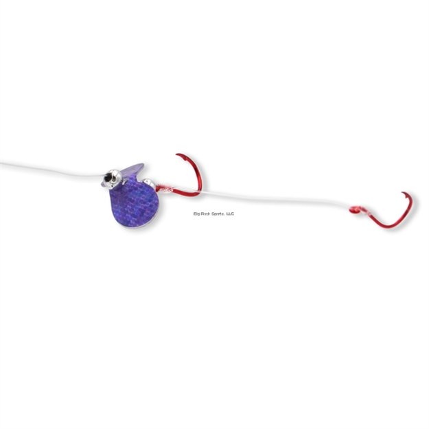 Picture of JB Lures 2 Hook Back TO Back Rig Small-Purple Glitter 6/Cd