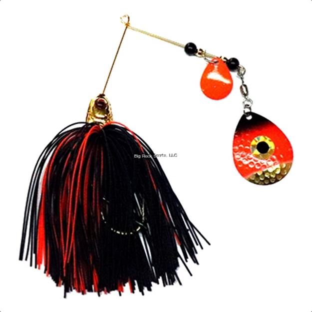 Picture of JB Lures Bass-N-Brut Spinnerbait, 3/8 Oz, Black/Orange