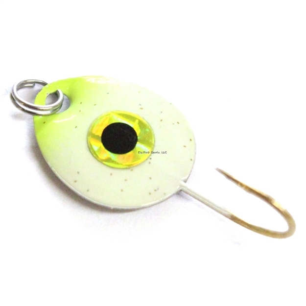 Picture of JB Lures Gem-N-Eye Original Flutter Jig #6 Chartreuse/Glow 1/16Oz 12Cd