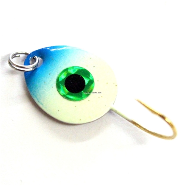 Picture of JB Lures Gem-N-Eye Original Flutter Jig #8 12Cd Blue Glow