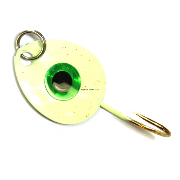 Picture of JB Lures Gem-N-Eye Original Flutter Jig #8 12Cd Glow-Green