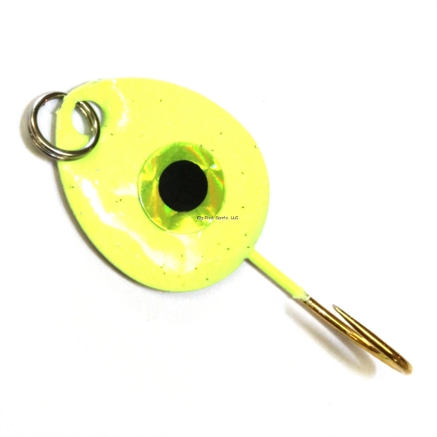 Picture of JB Lures Gem-N-Eye Original Flutter Jig #8 12Cd Neon Yellow