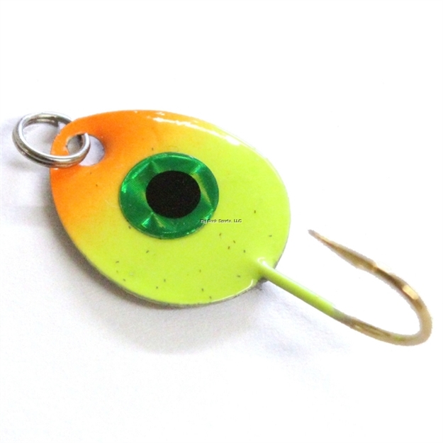 Picture of JB Lures Gem-N-Eye Original Flutter Jig #8 Chartreuse/Orange 1/32Oz 12Cd