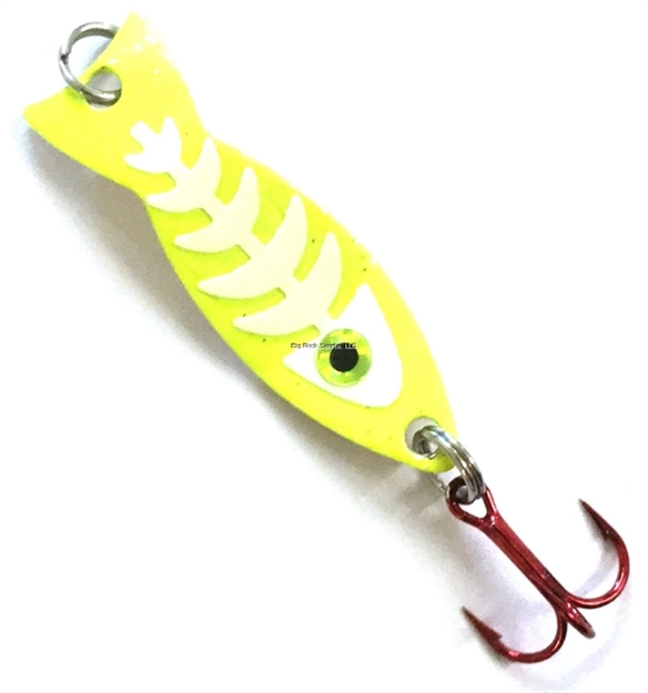 Picture of JB Lures Ghost Spoon - Glow Bones - Glow-Chartreuse