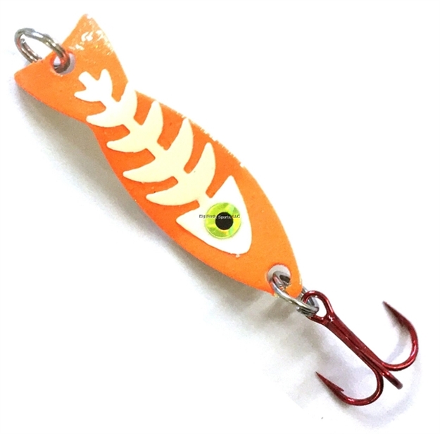 Picture of JB Lures Ghost Spoon - Glow Bones - Glow-Orange