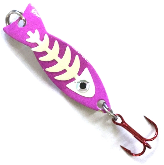 Picture of JB Lures Ghost Spoon - Glow Bones - Glow-Purple