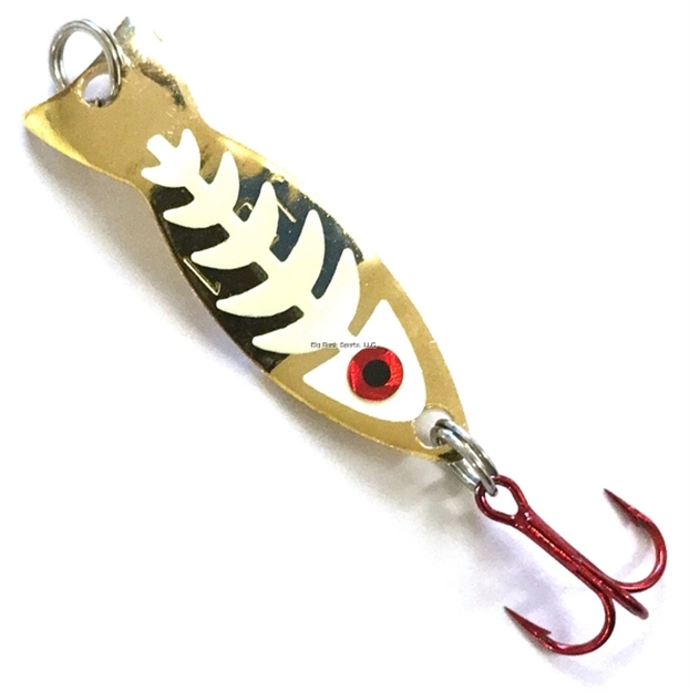 Picture of JB Lures Ghost Spoon - Glow Bones - Gold
