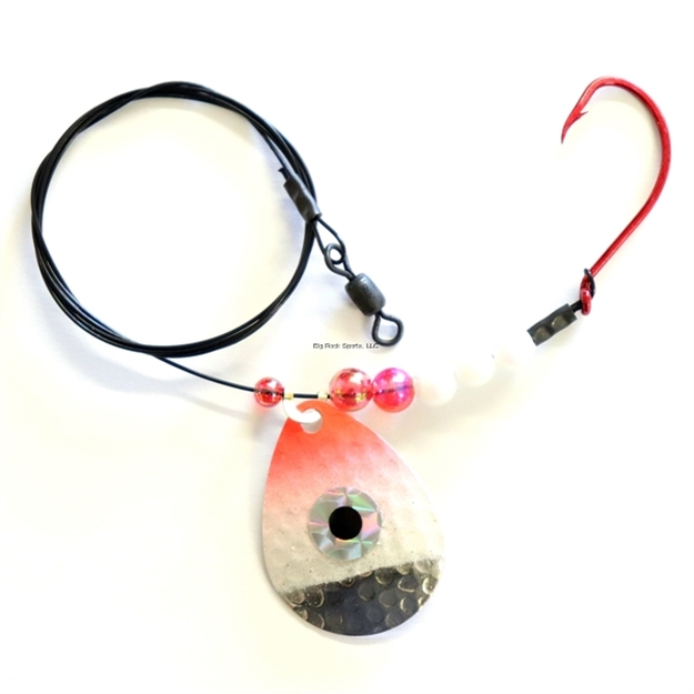 Picture of JB Lures Hot Flash Mag #4C-#2/0 Hook H Nickel-Pearl-Red