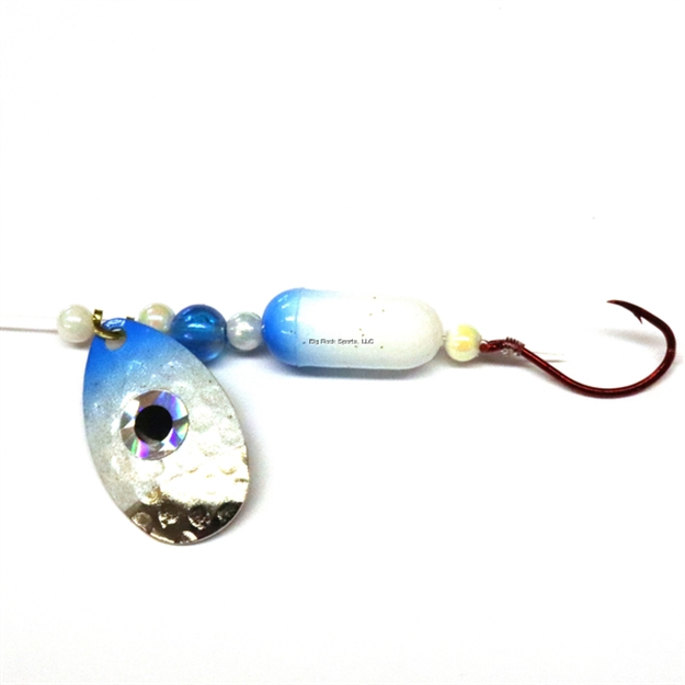 Picture of JB Lures Hot Flash Spin-N-Float #4 Red Hook Pearl-Blue