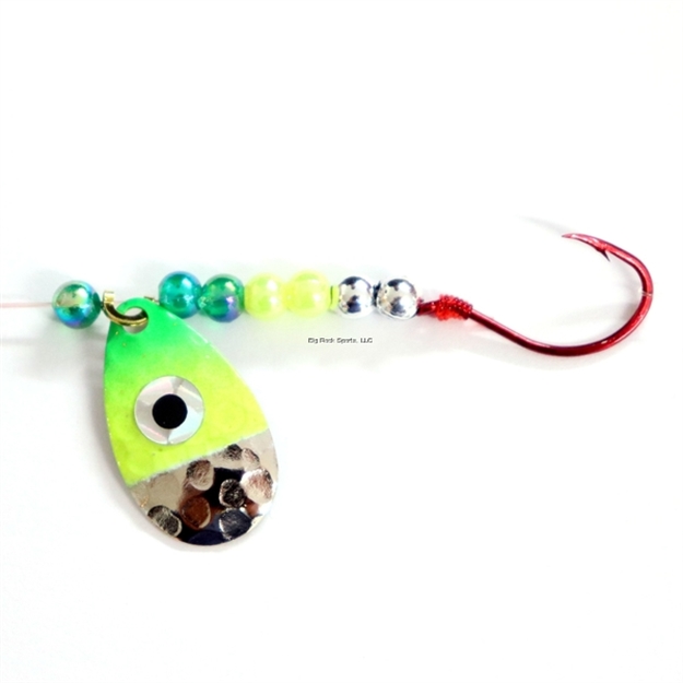 Picture of JB Lures Hot Flash Spinner Rig 2 Ind Blade #4 Hook HN Chartreuse Green 6/Cd