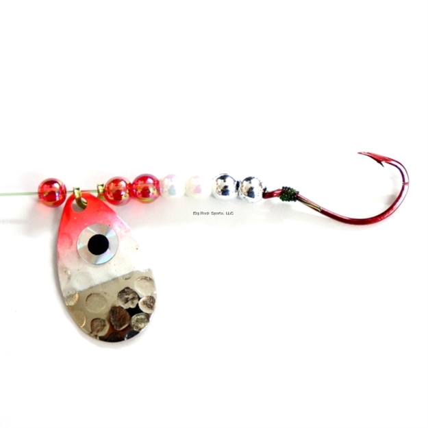 Picture of JB Lures Hot Flash Spinner Rig 2 Ind Blade #4 Hook HN Pearl Red 6/Cd