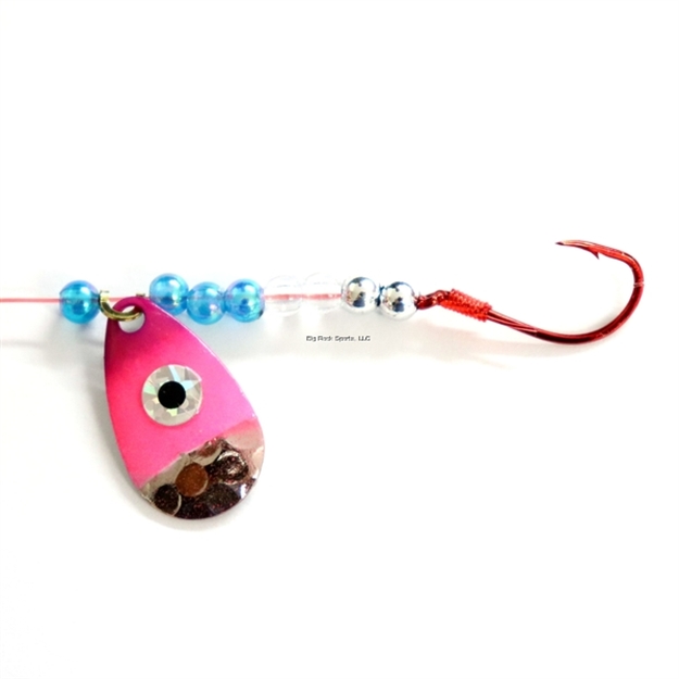Picture of JB Lures Hot Flash Spinner Rig 2 Ind Blade #4 Hook HN Pink Purp 6/Cd