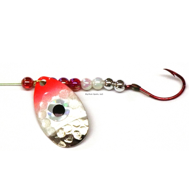 Picture of JB Lures Hot Flash Spinner Rig 3 Ind Blade #4 Hook HN Pearl Red 6/Cd