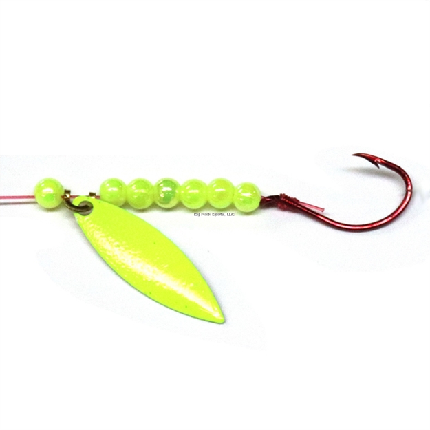 Picture of JB Lures Lil' Willy Spinner Rig W2, #4 Red Hook, Chartreuse, 6/Cd